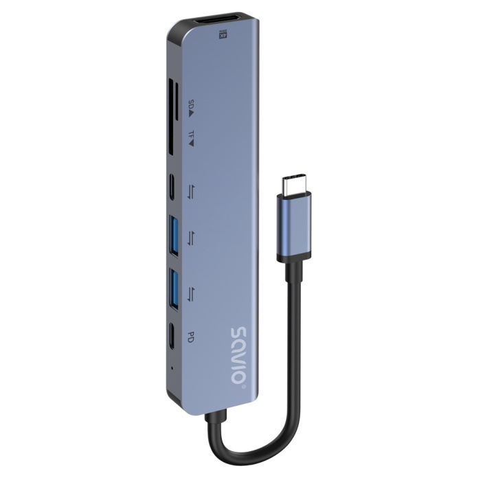 hub USB-C SAVIO AK-82 7 w 1